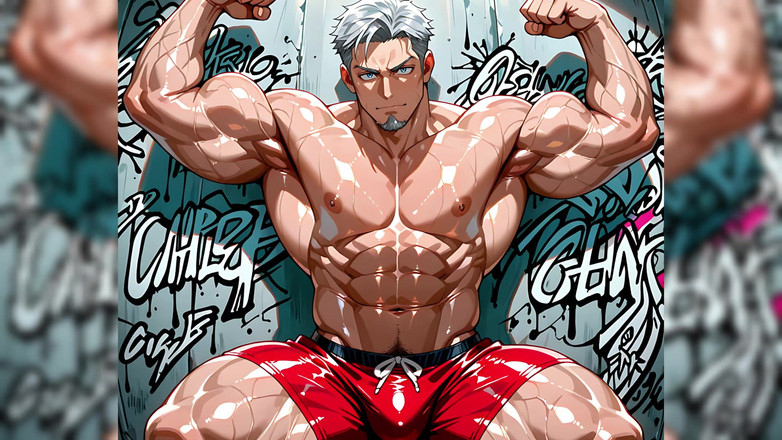 Erotic Man: Ai-mannen met enorme spieren