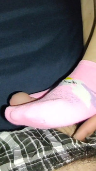 Kleine heiße rosa einhorn-knöchel-socken - sockjob