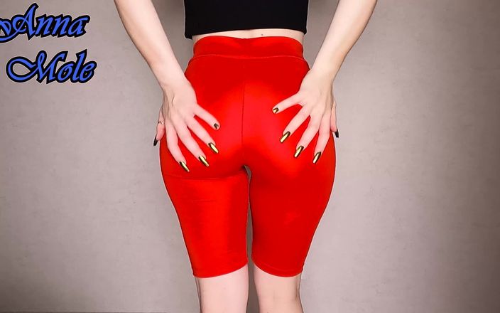 Anna Mole: Yoga en medias culona en leggings de spandex azota ruidosamente...