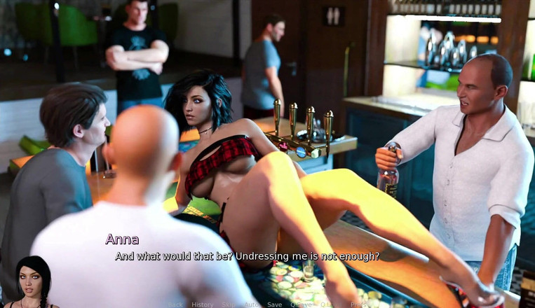 Porngame201: Si cantik Anna #22 - ngisap kontol di bar - komik hentai 3d