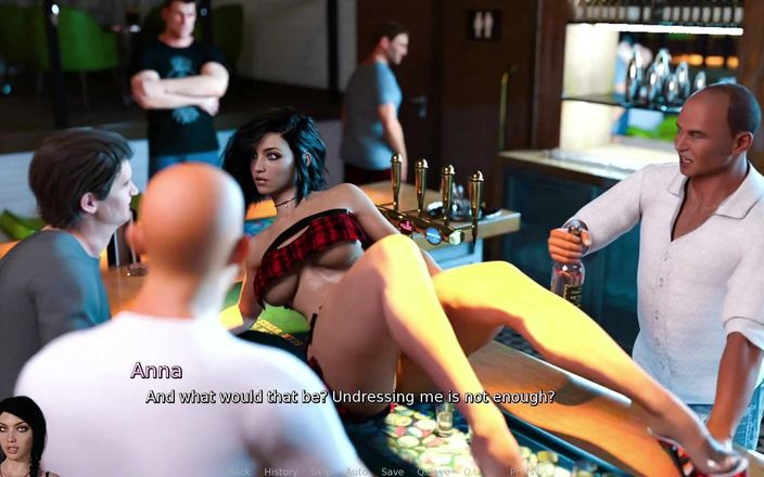 Porngame201: Anna Exciting Affection #22 - Sucking dick in bar - 3d hentai comic