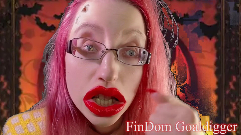 FinDom Goaldigger: Polla fea se transforma en juguete de Halloween feo