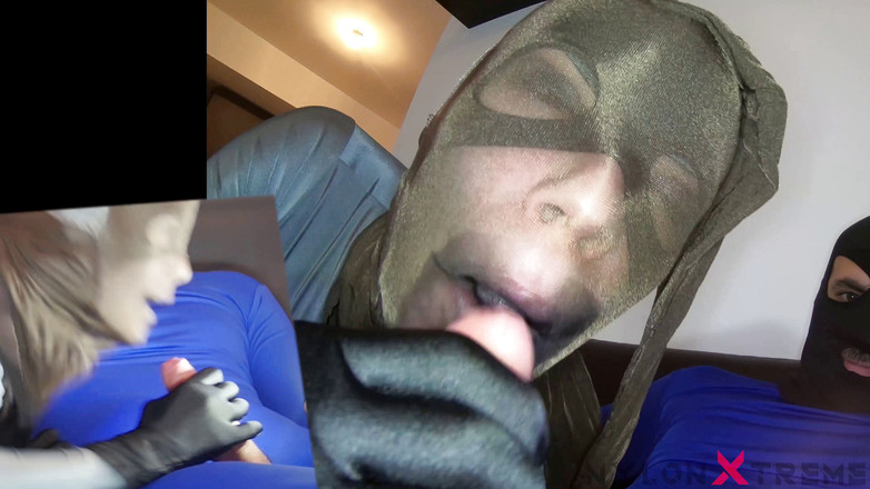 Nylon Xtreme: Katy se zentai catwoman Dělají kouření a nylon