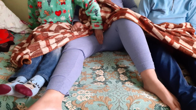 Lesbian-illusion: My Girlfriend's Stepsister Jerked Me off While the Three of...