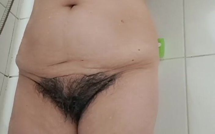 Mommy big hairy pussy: Step-mom Shower Hairy Pussy