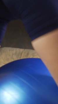 Těsná jóga šortky Zadek Poskakuje na cvičení koulí