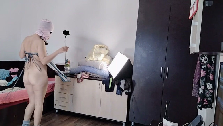 Mirsur: Amateur Wife Has Fun Trying on Clothes That She Cuts