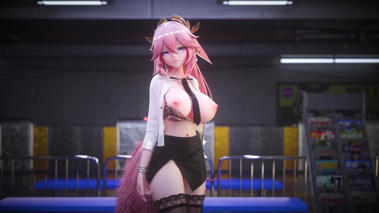 MikuMotion: [mmd] Uniforma kancelářské dámy; Tužka Sukně; Krajka Tanga; Tajemník