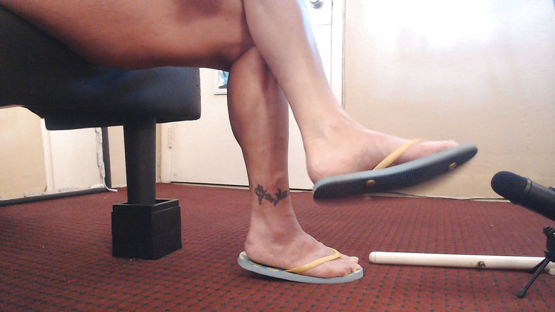 Abby Anna: ASMR limone blu infradito gioca con le infradito schiaffo