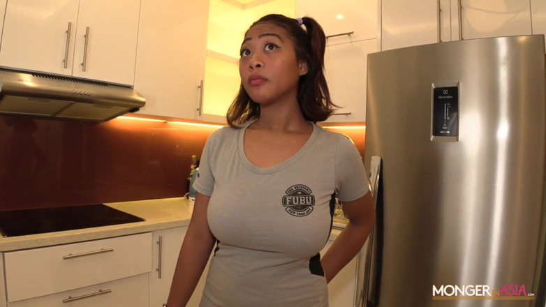 Monger In Asia: Sexy Asian maid with giant jugs impregnated by boss