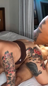 Big Booty Brunette Roxanne Roselle Fucks BBC in Dark Hotel Room