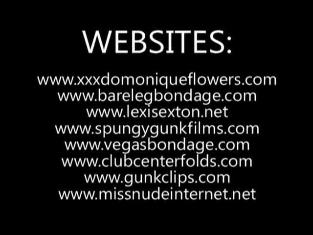 Spungy Gunk Films: Big boobed Dominique pleasing her beaver with a glass dildo