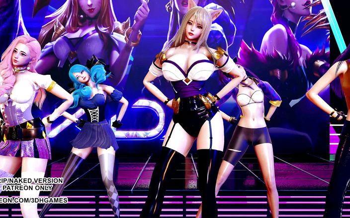 3D-Hentai Games: Gfriend - Glass bead Ahri, Akali, Seraphine, Kaisa, Gwen hot Kpop...