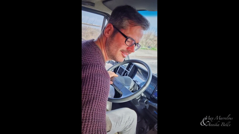 Max and Annika: Selfpleasure with Hughe Orgasm at the Passenger Seat While Driving