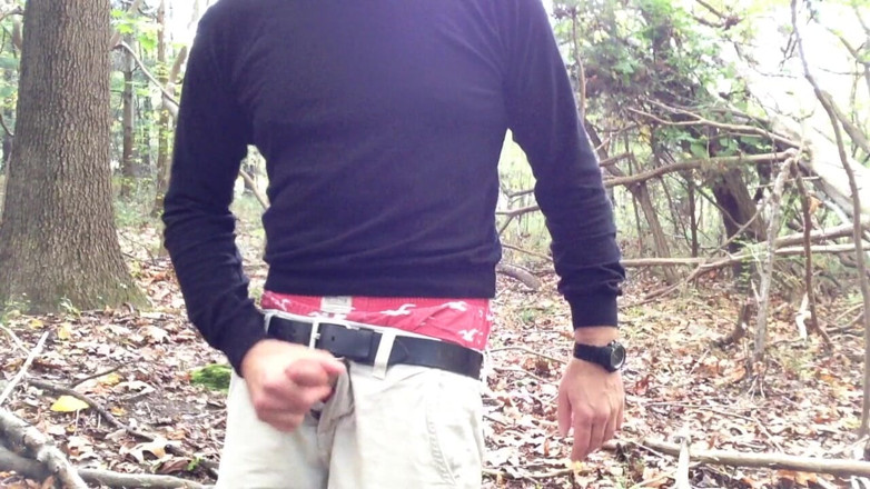 TJenner: Sagging and jerking off in the woods. Verbal