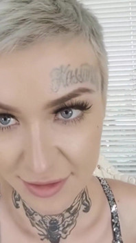 Tattooed Skinny Stepsis Stretching Her Holes