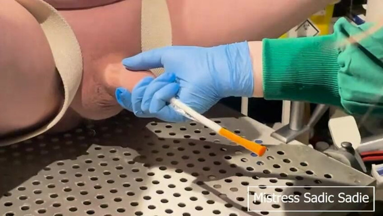Sadic Sadie: A Simple Catheter Demonstration, Widen His Urethra