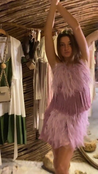 Robe de mode rose