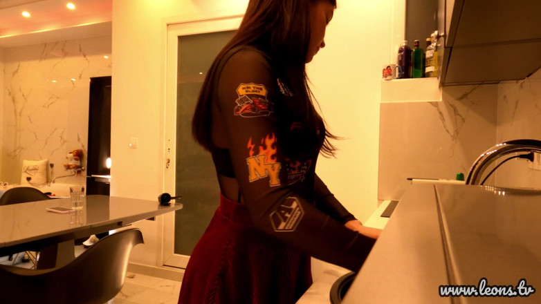 Leon Lambert Girls Twerk Parties CFNM: Hot Sexy Big Ass Brunette College Girl in Mini Skirt...