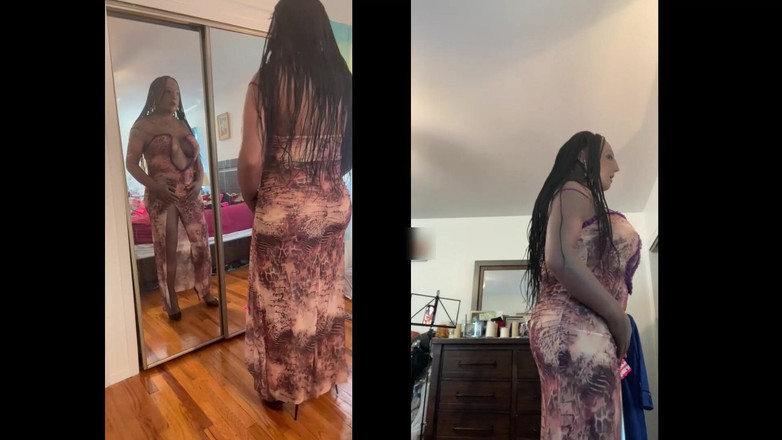 Deanna Doll: Awek hitam Danae berbogel, menari bogel, menggesel pepeknya dan menunjukkan...