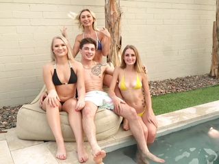 Jerkmate: Sexy pool party with Kyler Quinn, Chloe Temple, Harley King...