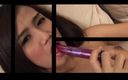 Horny Shemales: horny Ladyboy jerks off and has dildo in ass