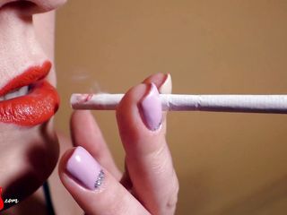 Red red: Pretty woman smoked, blowjob cock and cum on face