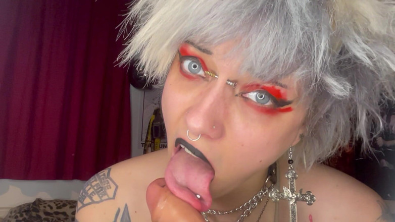 Glitterqueen1999: Lipstick Fetish JOI Handjob Jerk off Encouragement Taboo Black Lipstick...
