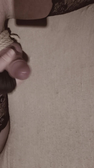 thora_mystique: Jizzed in Stockings with Tied Balls
