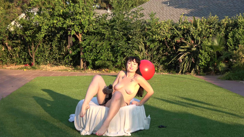 PEGHIM: Strapon fucked outside where the neighbors can see
