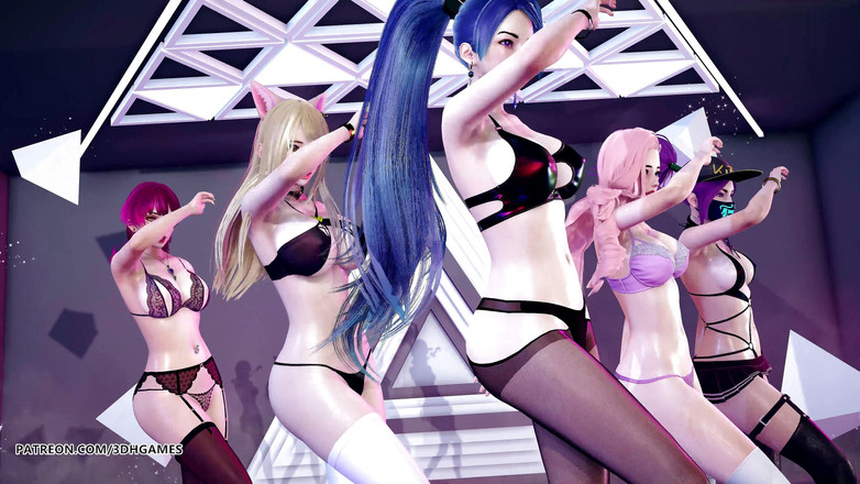 3D-Hentai Games: [MMD] STAYC - RAN2U Ahri Akali Kaisa Evelynn Seraphine - striptease sexy...