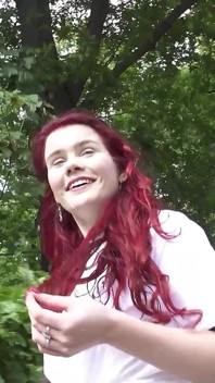 German Scout - Redhead Football Fan Mia May Pickup for Anal Fuck at Viewing