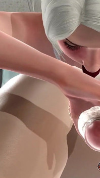 Intensieve analingus van de elf van het Kerstmeisje maakt me zo moeilijk om 3D-animatie te ontploffen