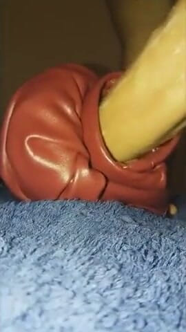 Naxy: Leather pants closeup fuck