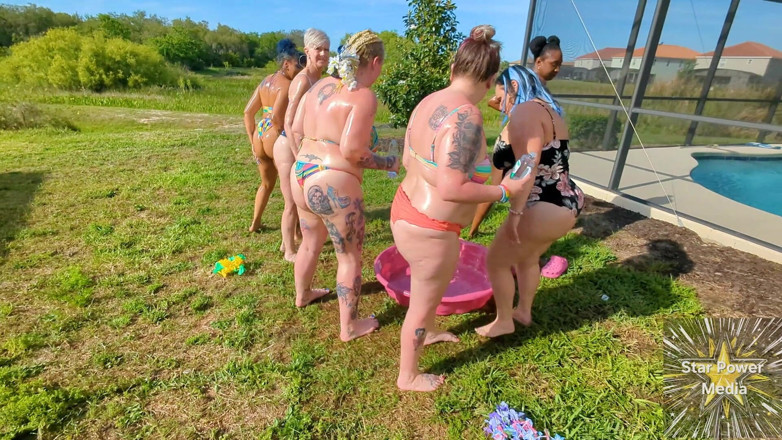 Savanna star: Six Oiled-up Sluts Degrade You While They Slip and Slide...