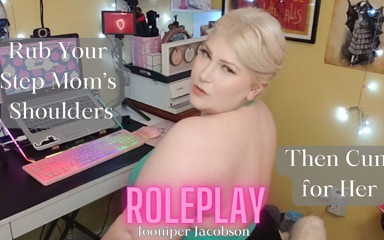 Angel Lioncourt: Rub Your Stepmom's Shoulders and Cum for Her