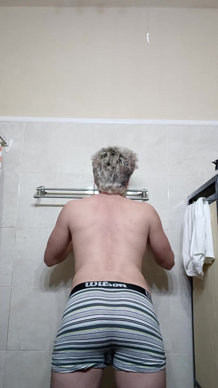 Tabasco Jake: Handsome Flexing Muscles in the Bathroom, Big Cock
