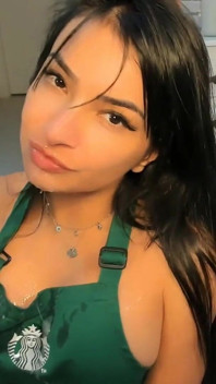 Roleplay Hot Latina Barista Emanuelly Raquel Cum Shower and Creampie