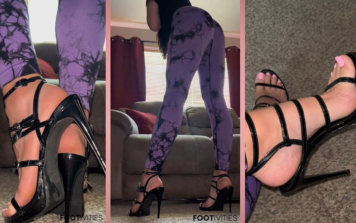 footivities: Леггинсы и каблуки в видео от Ivys Ступни