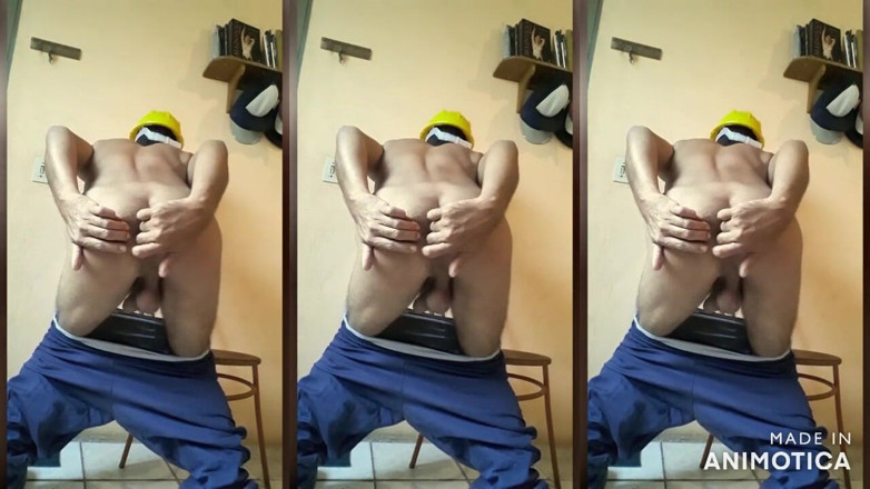 Stink HairyMale: Worker smoking, sagging, gloves