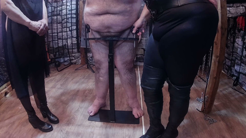 Aaexperiencesltd: Part 1:- Domina Satana Punishes Booboo in a CBT Clamp with...