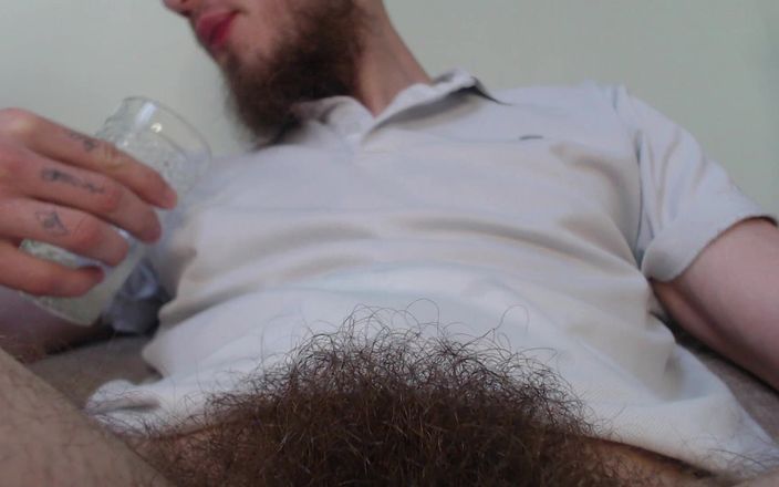 Hunky time: Spitting Into a Glass - Hairy Pubis