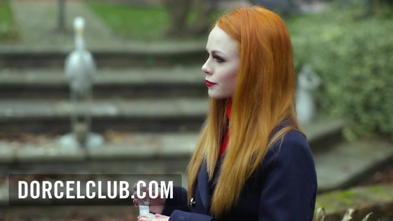 Dorcel Club: Three men take care of the pretty red head Ella...
