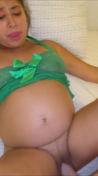 Pregnant Wife Gets Fucked Hard and Takes Creampie for Cuckold Husband