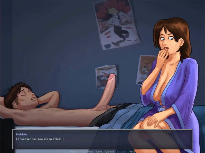 Cartoon Play: Summertime saga part 92 - two hot milfs with big boobs in...