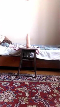 Sissy Wretching Ass with Huge Dildo-turn Ass Into Pussy