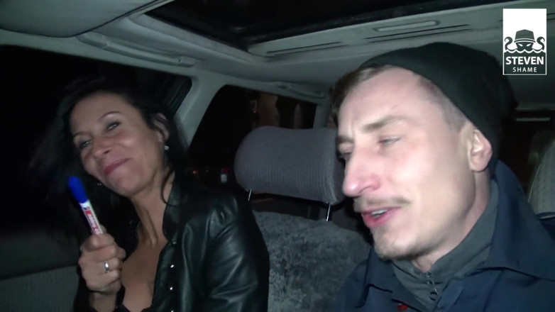 Steven Shame: Skinny Milf Lady Paris banged at main road in Berlin (outdoor)