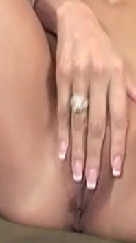 Curvy Brunette MILF Fingers Wet Pussy in Skirt Tease