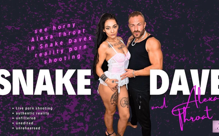 Snake Dave in VR 3D live porn shooting: Behind the Lens Alexa Throat Meets Snake Dave