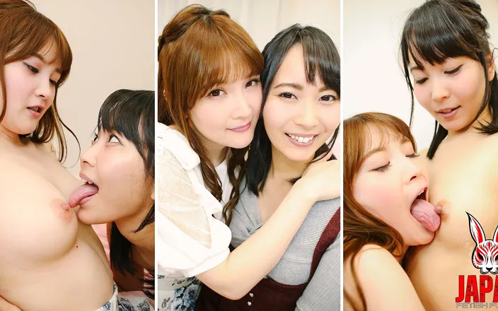 Japan Fetish Fusion: Koharu and Chihiro Suzuki Bite Each Other’s Nipples After Work....